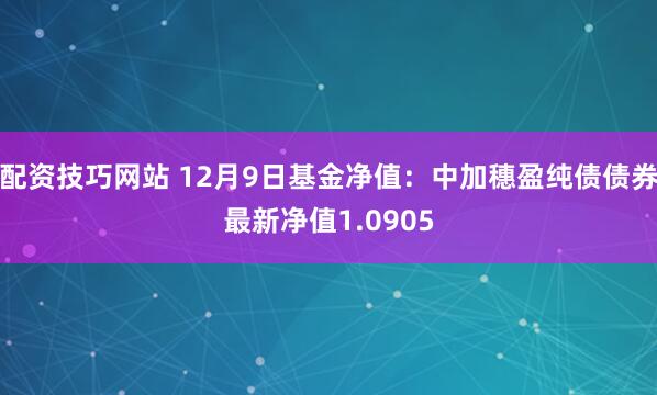 配资技巧网站 12月9日基金净值：中加穗盈纯债债券最新净值1.0905