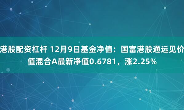 港股配资杠杆 12月9日基金净值：国富港股通远见价值混合A最新净值0.6781，涨2.25%