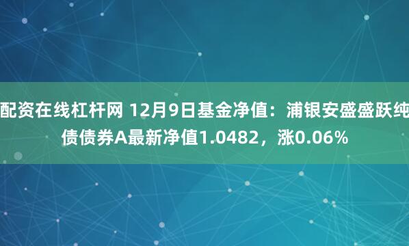 配资在线杠杆网 12月9日基金净值：浦银安盛盛跃纯债债券A最新净值1.0482，涨0.06%