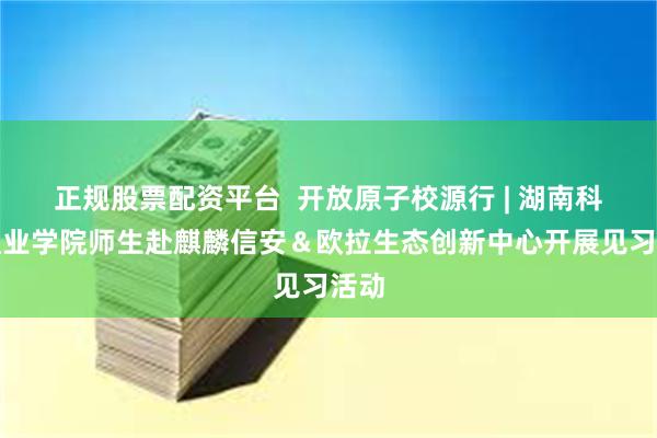 正规股票配资平台  开放原子校源行 | 湖南科技职业学院师生赴麒麟信安＆欧拉生态创新中心开展见习活动