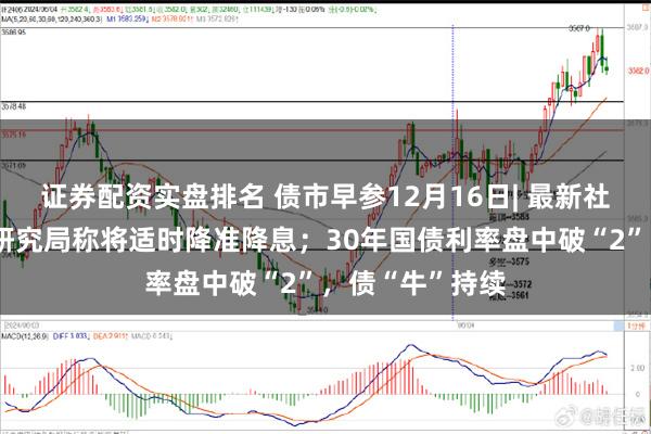 证券配资实盘排名 债市早参12月16日| 最新社融出炉；央行研究局称将适时降准降息；30年国债利率盘中破“2”，债“牛”持续