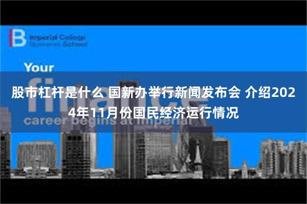 股市杠杆是什么 国新办举行新闻发布会 介绍2024年11月份国民经济运行情况