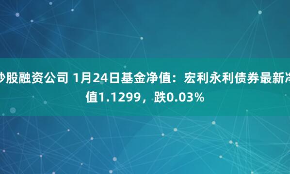 炒股融资公司 1月24日基金净值：宏利永利债券最新净值1.1299，跌0.03%