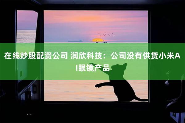 在线炒股配资公司 润欣科技：公司没有供货小米AI眼镜产品