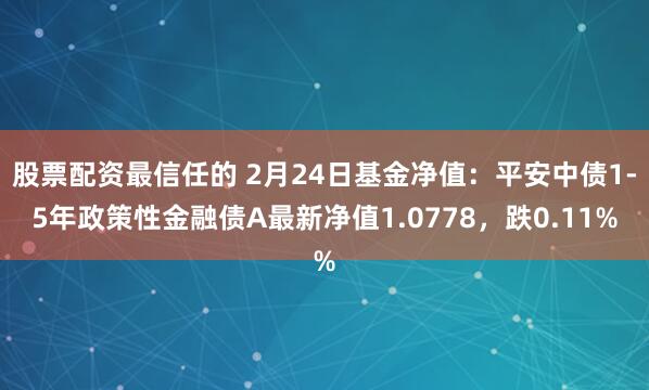 股票配资最信任的 2月24日基金净值：平安中债1-5年政策性金融债A最新净值1.0778，跌0.11%